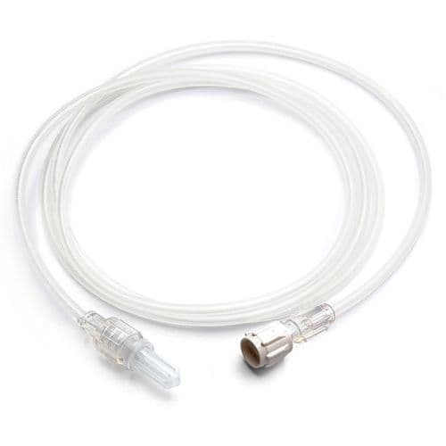 15 cm (5.9"), Male Luer Lock / Female Luer Lock, PVC (Polyvinyl Chloride) - DEHP free, Clear