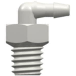 Elbow, Male Tapered Thread 10-32 to Tube Connection 1,6 mm (1/16")